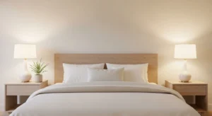 Neutral couple bedroom
