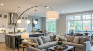 Zoned lighting open concept