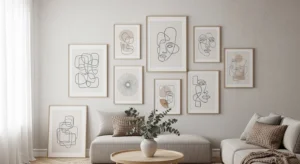 Line art wall decor