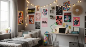 Poster wall teen room