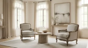 : French armchair living room
