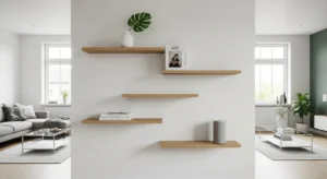 Wall shelves small living room
