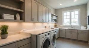 Countertop over washer and dryer for folding clothes