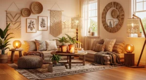 Boho lighting living room