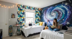 Accent wall teen room