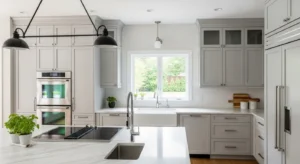 Floor to ceiling kitchen cabinets