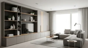 Built in storage living room