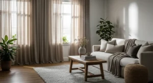 Linen curtains boho