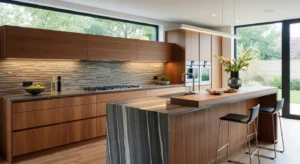 Mixed material kitchen design