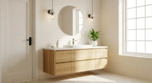 Warm white bathroom color modern design