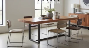 Mixed material dining table modern home