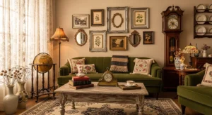 Antique decor living room