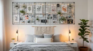 Grid wall aesthetic