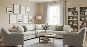 Muted color living room