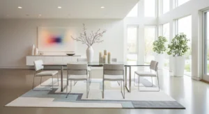 Glass decor open concept design