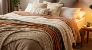 Cozy bedding aesthetic