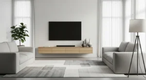 Minimal TV setup living room