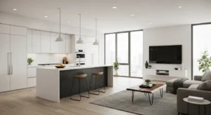 Matching style open concept design
