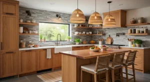 Wood finish kitchen design trend