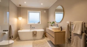 Beige bathroom color modern idea