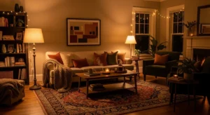 Warm lighting living room