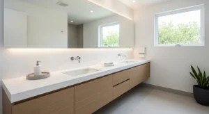 Floating vanity modern bathroom trend