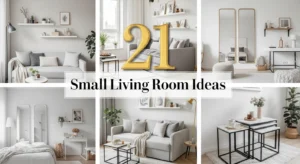 Small apartment living room ideas with smart space saving furniture and modern design