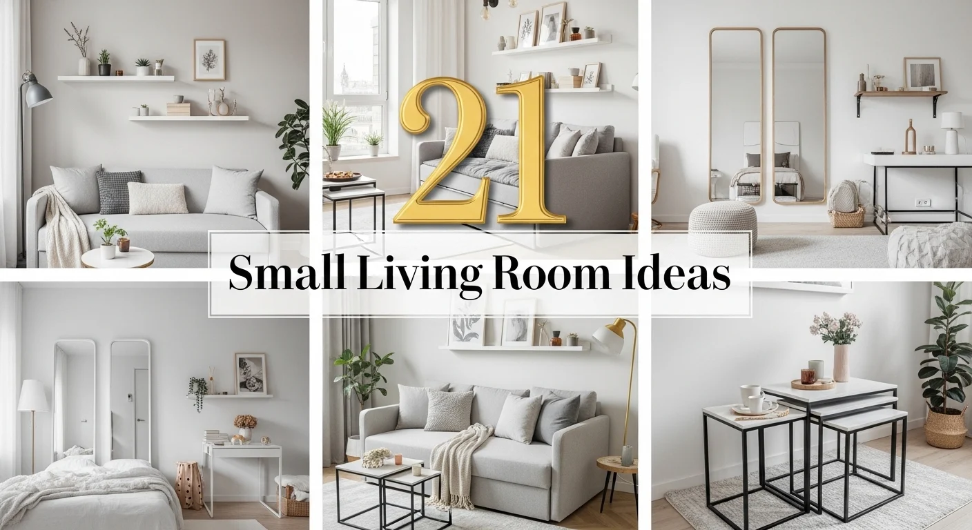 Small apartment living room ideas with smart space saving furniture and modern design