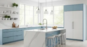 Sky blue kitchen paint color modern