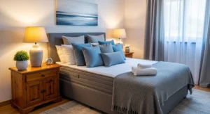Symmetrical bedroom design