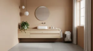 Mushroom color bathroom design