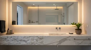 Natural stone bathroom design trend