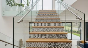 Stair riser pattern