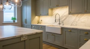 Sage green kitchen paint color idea