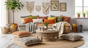 Cozy boho seating