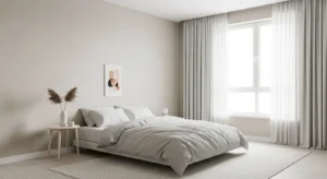 Minimal neutral bedroom decor