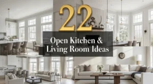 Open kitchen and living room ideas with modern spacious design and natural light
