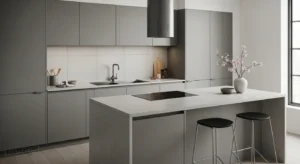Ash grey kitchen paint color modern