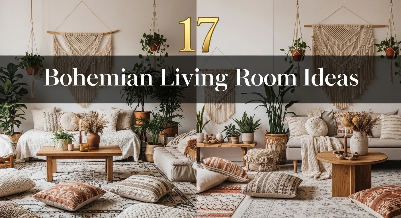 Bohemian living room ideas with cozy layered decor and relaxed stylish aesthetic