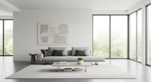 Low furniture Japandi living room