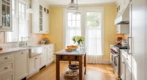 Butter yellow kitchen paint color modern