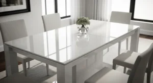 High gloss dining table modern interior