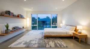 Open layout bedroom