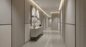 Wall panel hallway