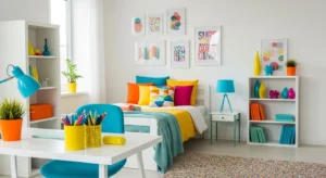 Neutral teen bedroom