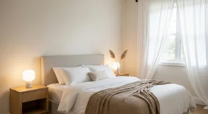 Neutral aesthetic bedroom
