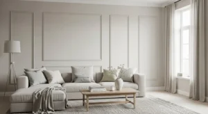 Wall molding living room