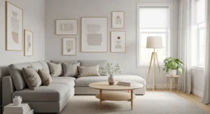 Japandi wall art living room