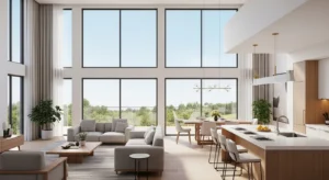 Natural light open kitchen living room