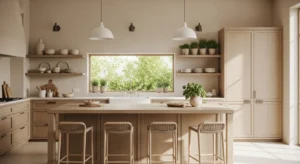 Sand tone kitchen paint color idea